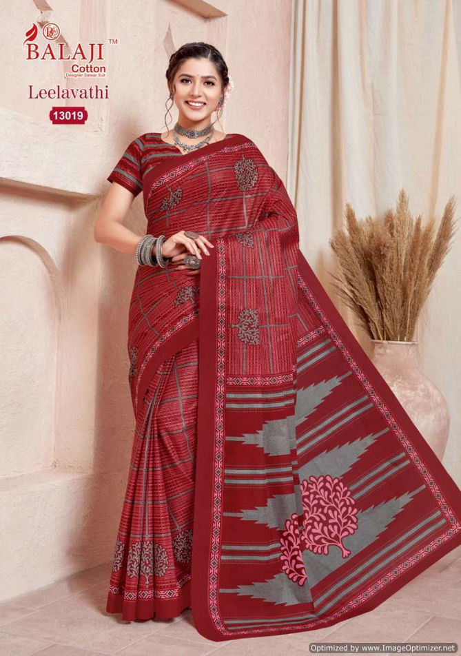 Leelavathi Vol 13 By Balaji Pure Cotton Printed Saree Wholesale Suppliers In India